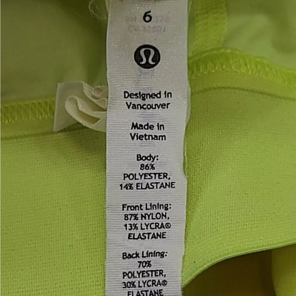 Lululemon Court Rival Perforated High Rise Skirt Long Highlighter Yellow… - Picture 4 of 10